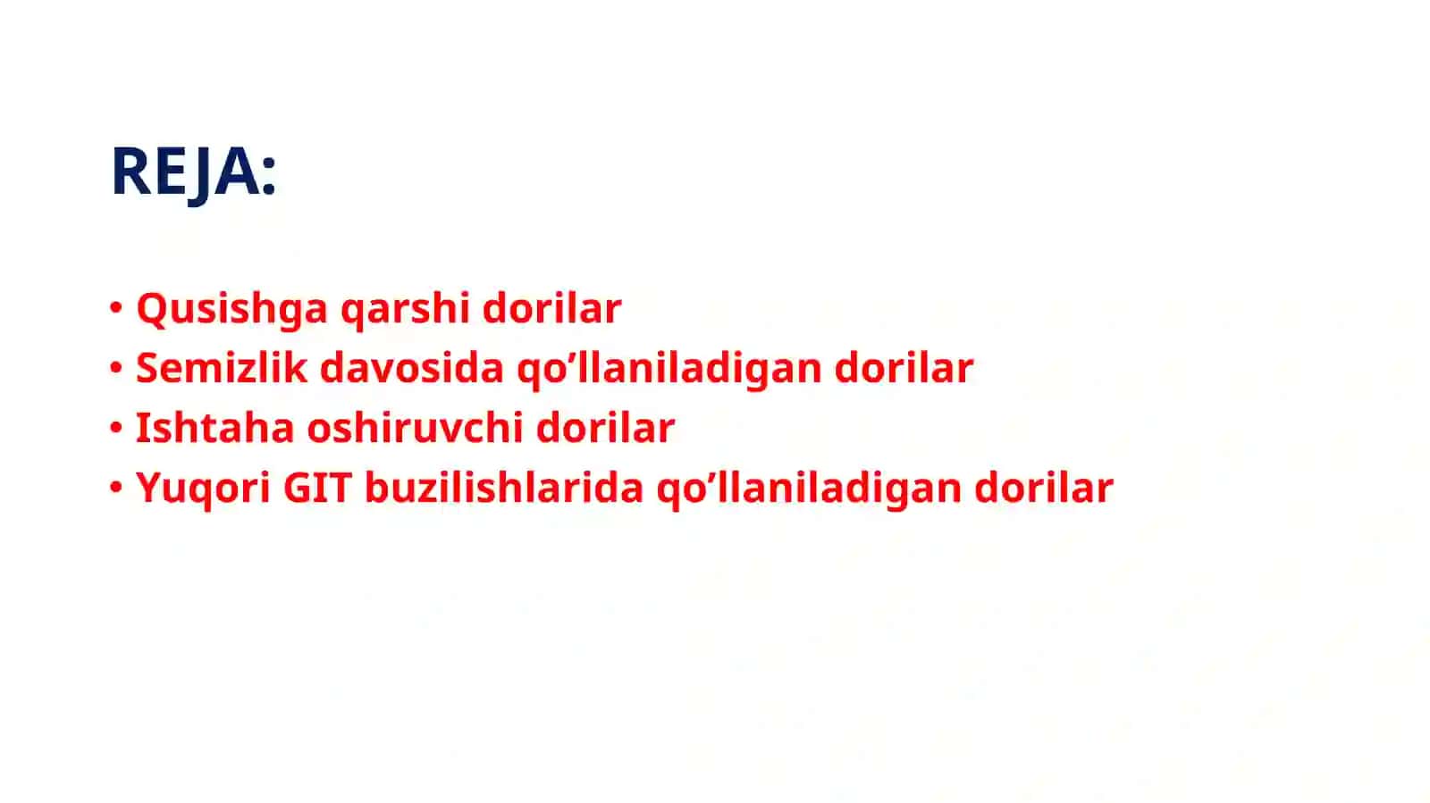 HAZM TIZIMIGA TA’SIR QILUVCHI DORILAR(1-QISM) 2