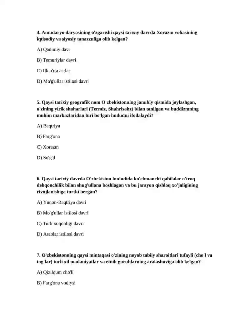 Oʻzbekiston respublikasi tarixiy geografiyasi 2