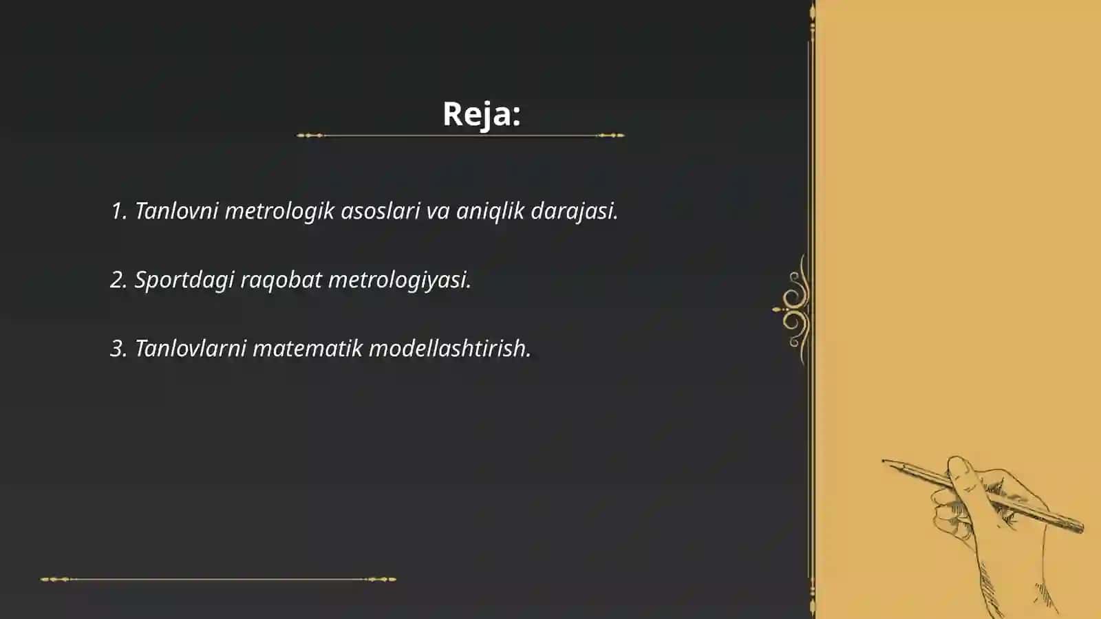 Tanlovni metrologik asoslari va aniqlik darajasi 2