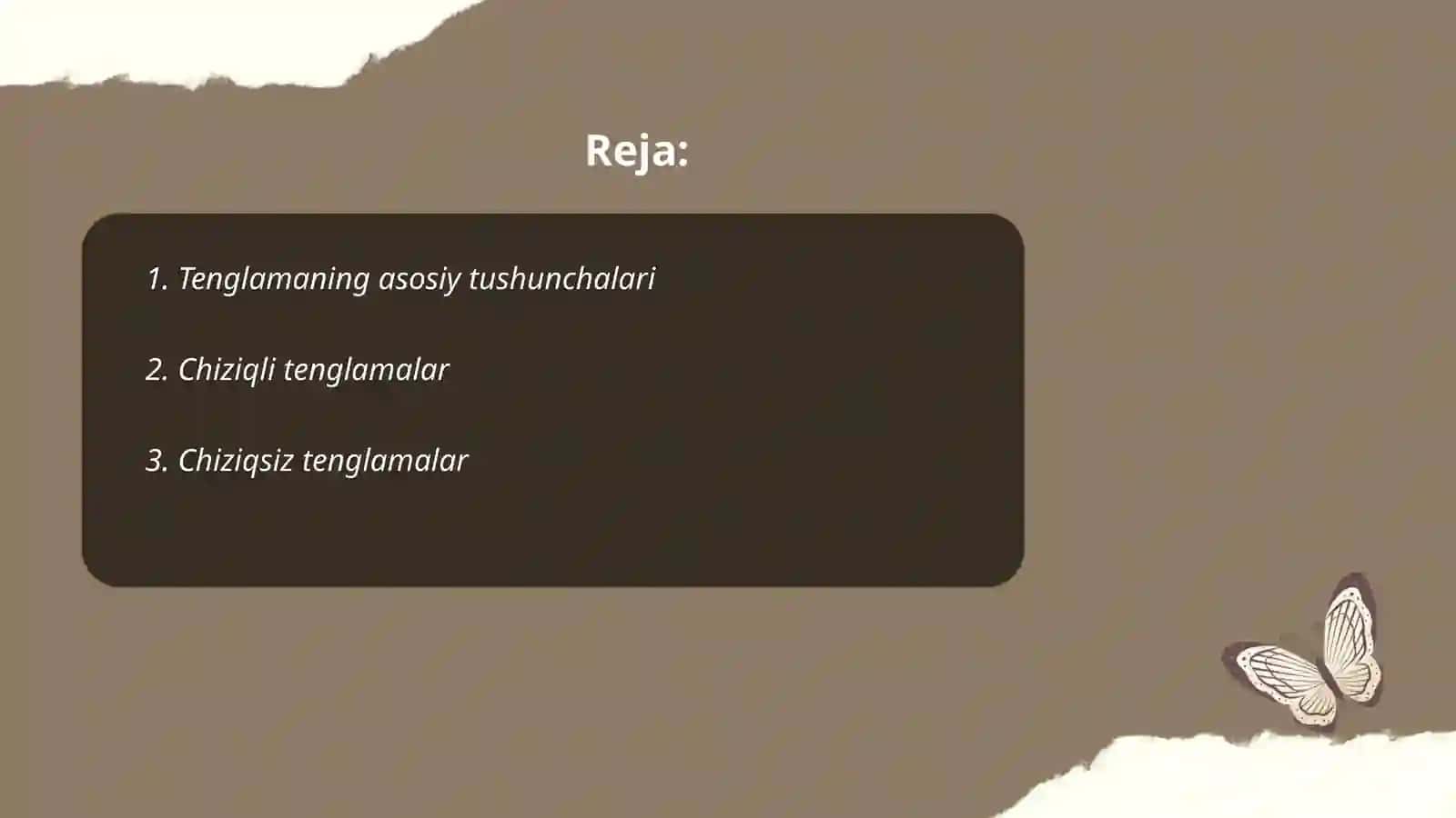 Tenglama va uning turlari 2