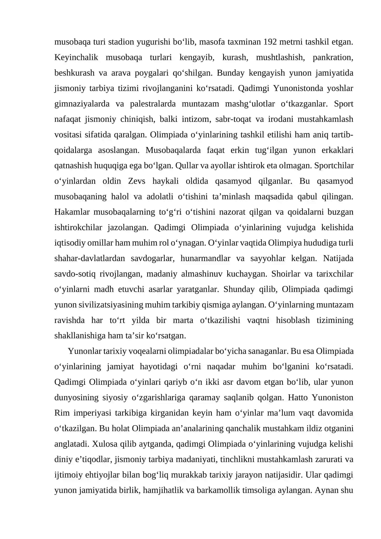 Qadimgi olimpiada o'yinlari 2