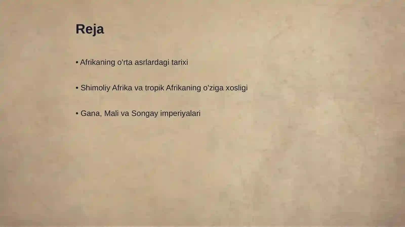 O'rta asrlarda Afrika Tarixi 2