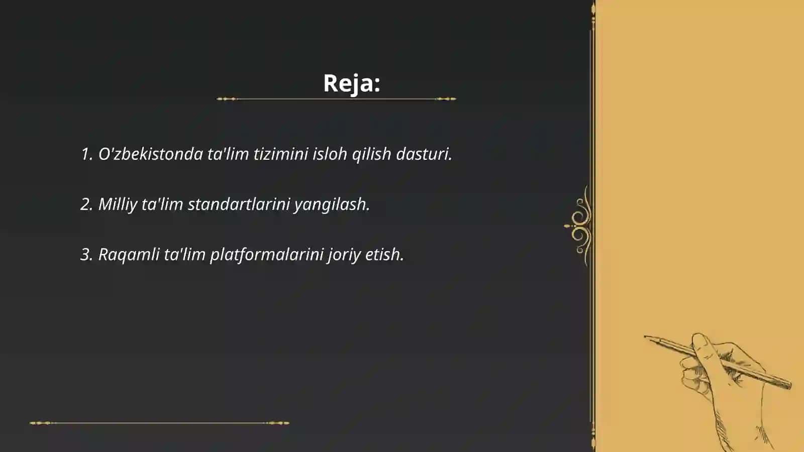 O'zbekistonda ta'lim tizimini isloh qilish dasturi 2