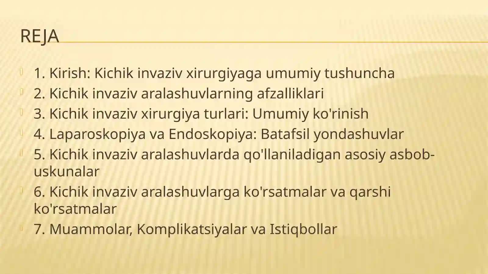 Xirurgiyada kichik invaziv aralashuvlar 2