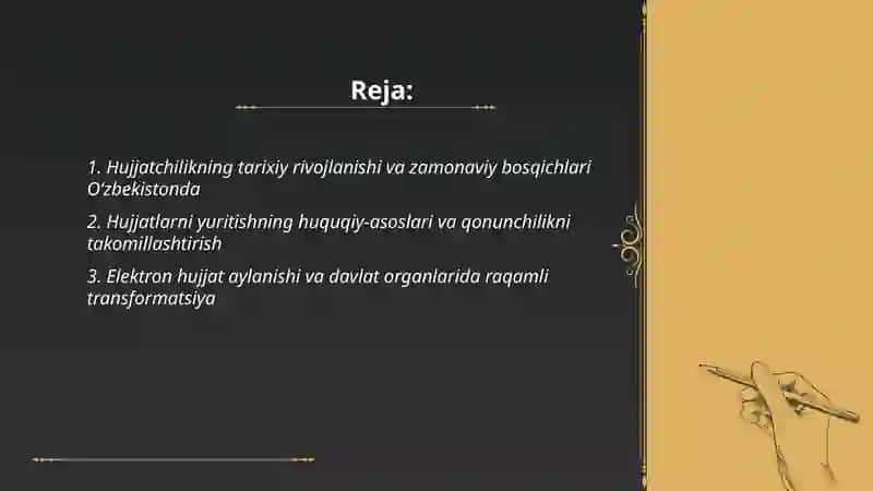 Hujjatchilikning takomillashuvi 2