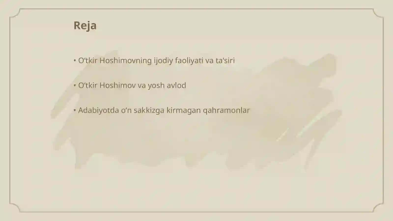 Oʻtkir Hoshimovning oʻn sakkizga kirmagan kim bor 2