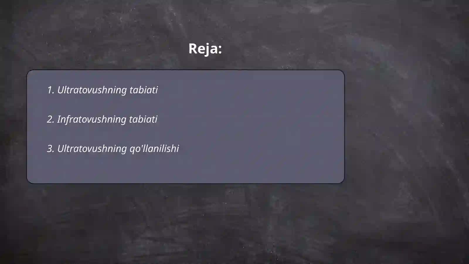 Ultratovush va Infratovushlar 2