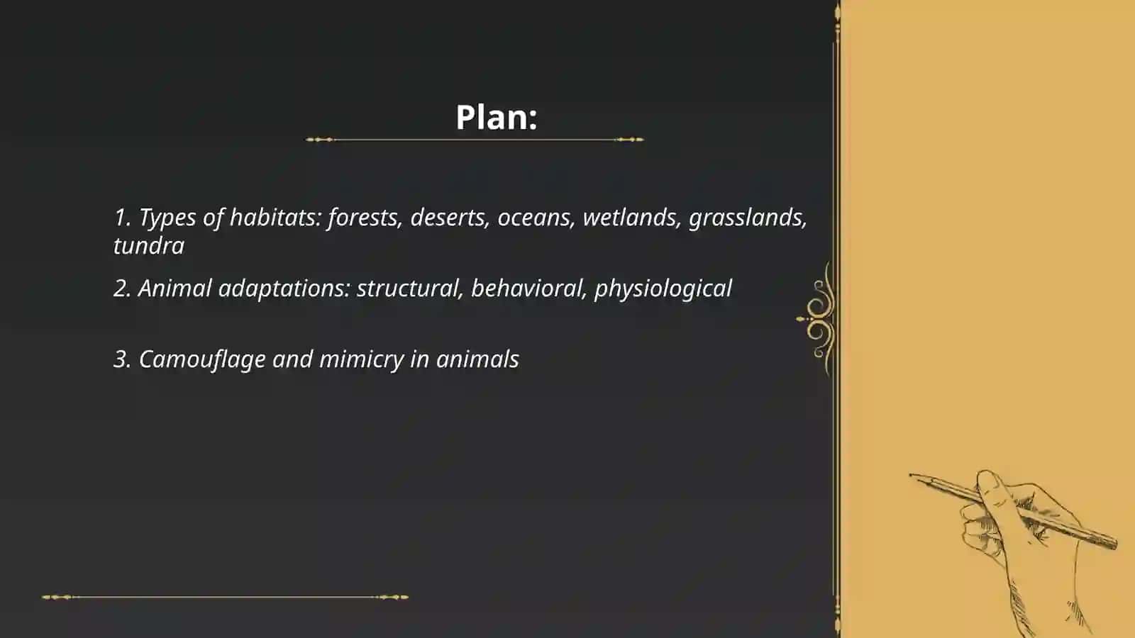 Animals and their habitats 2