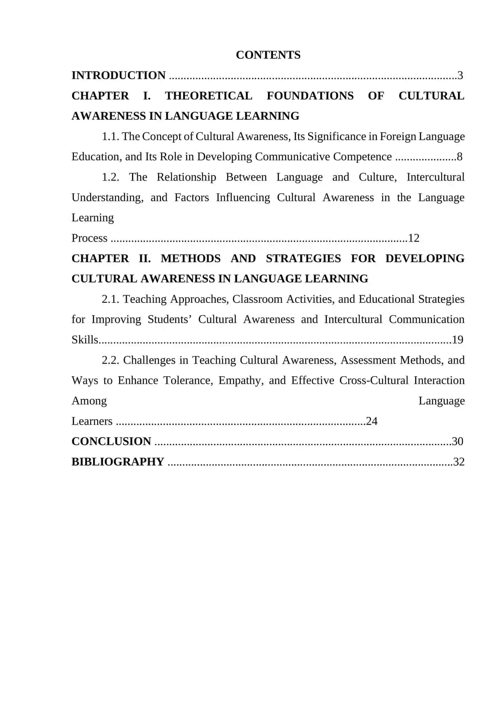 Course Paper: The Role of Cultural Awareness in Language Learning 2