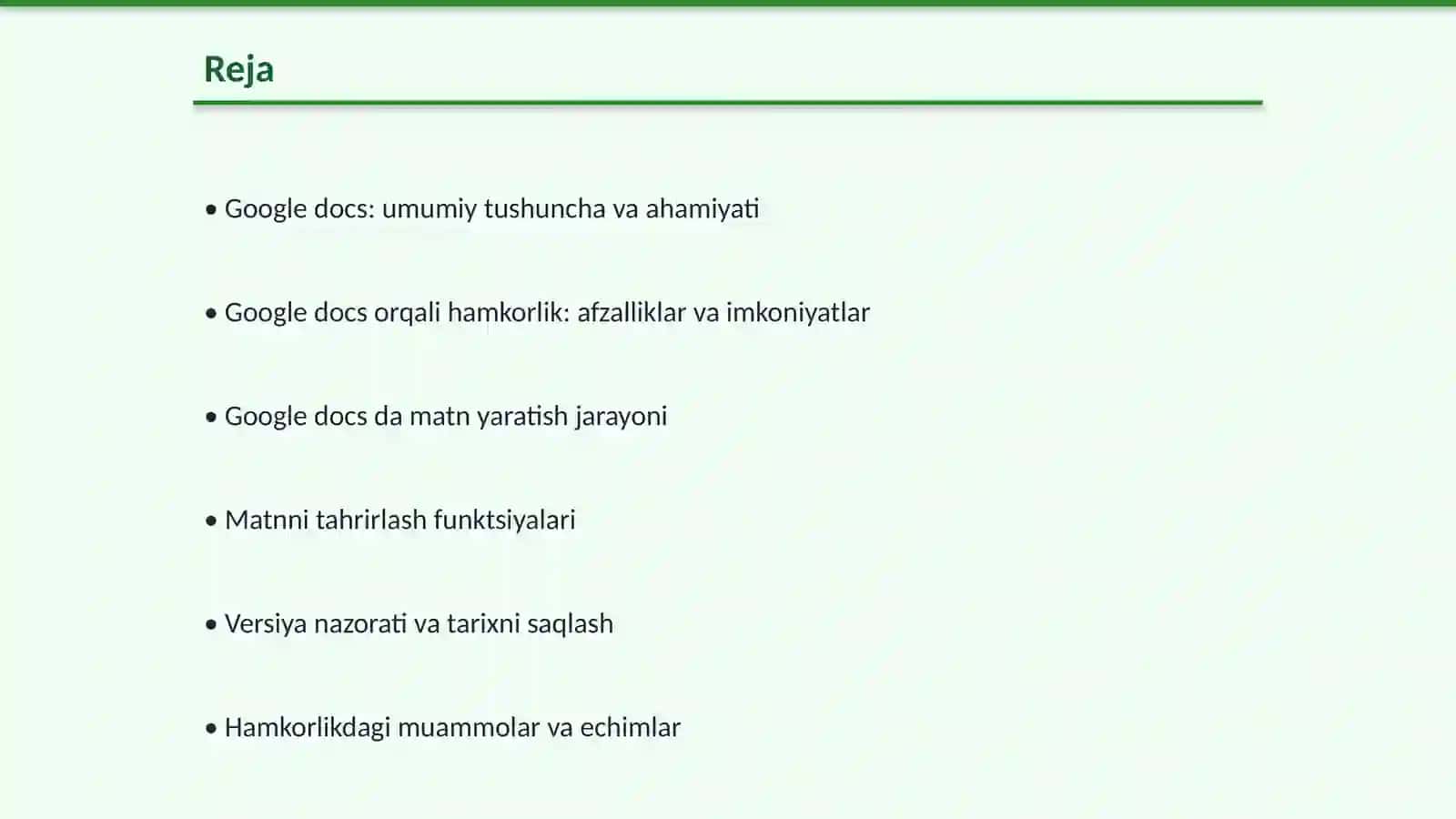 Google docs orqali hamkorlikda matn yaratish 2