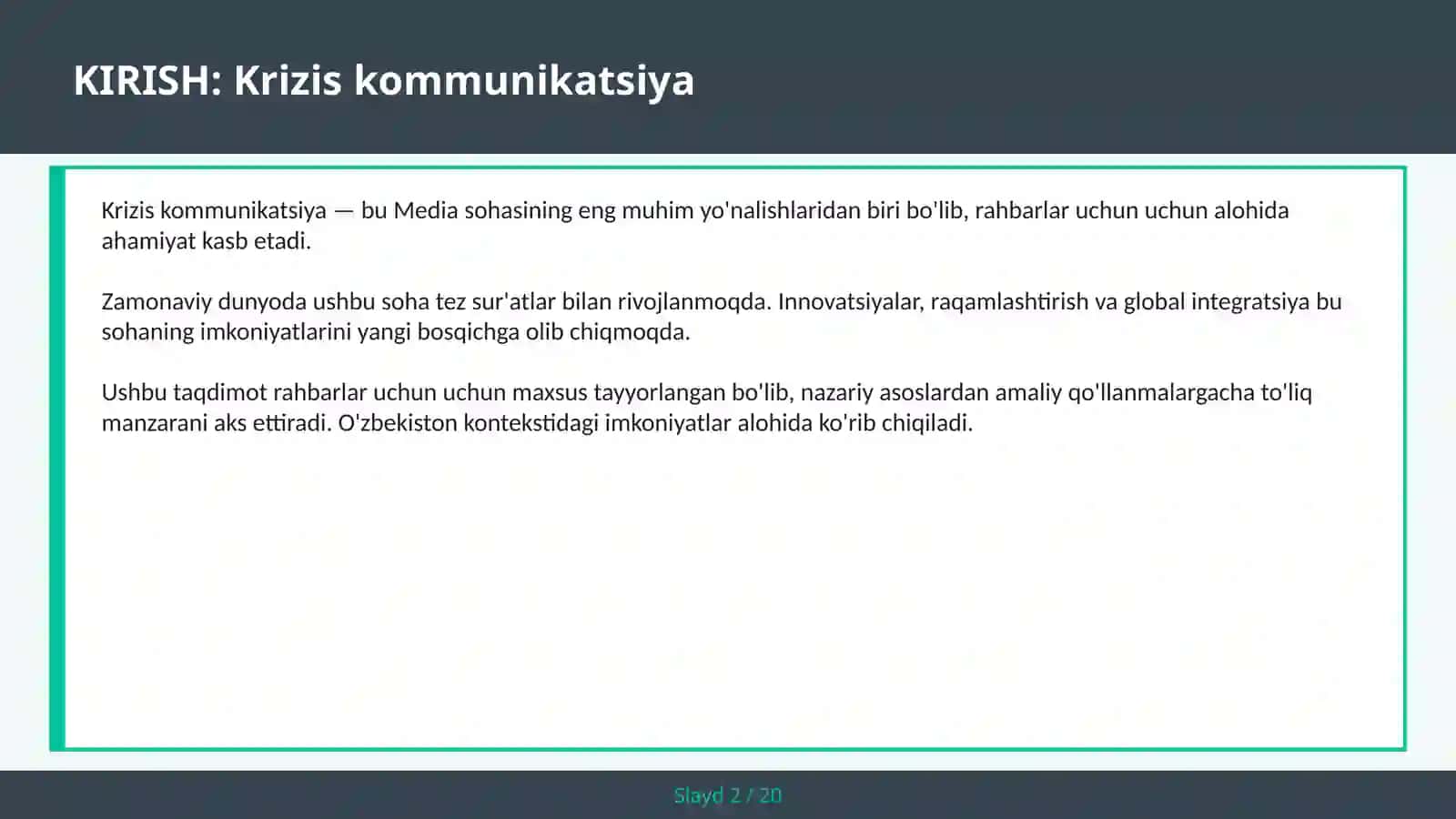 KRIZIS KOMMUNIKATSIYA 2