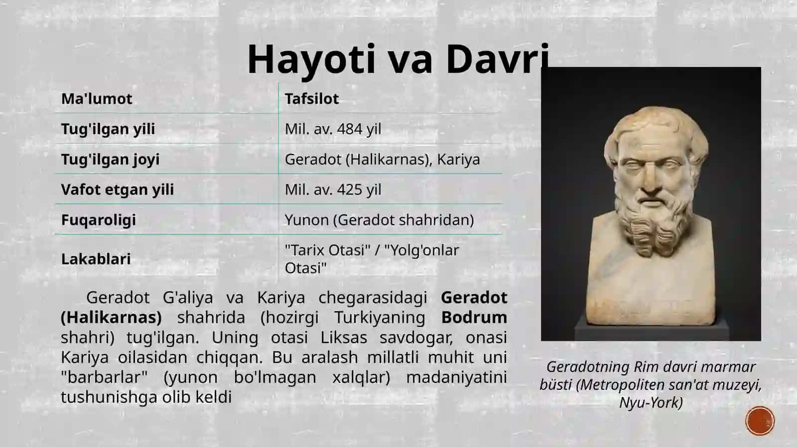 GERADOT (HERODOT)"TarixOtasi" (The Father of History) 2