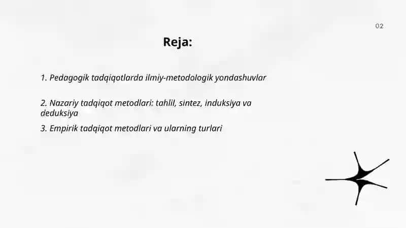 Pedagogikaning ilmiy tadqiqot metodlari 2