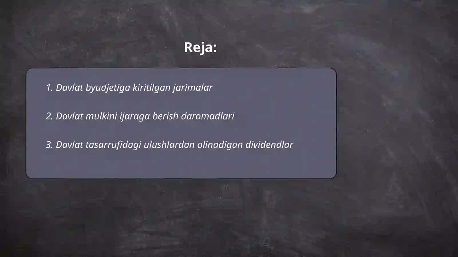 Davlat byudjetining soliqsiz daromadlari 2