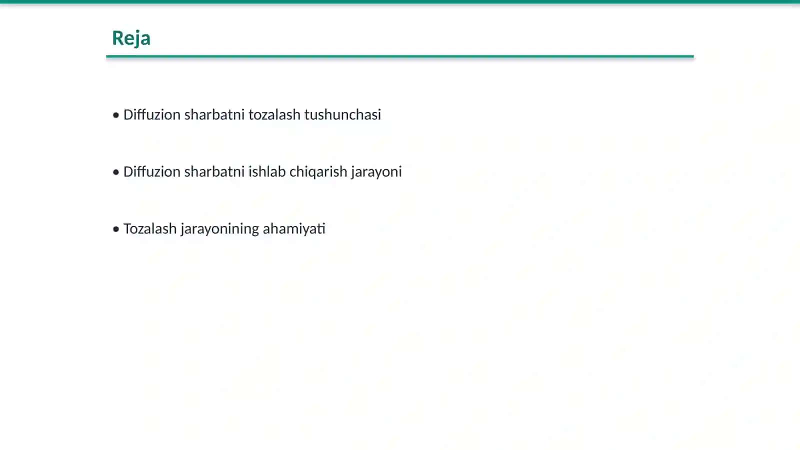 Diffuzion sharbatni tozalash 2