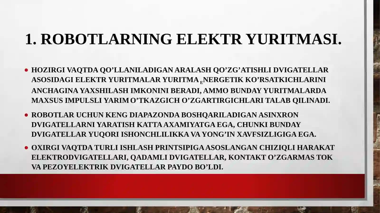 QADAMLI DVIGATELLARNI ISH VAZIFASI 2
