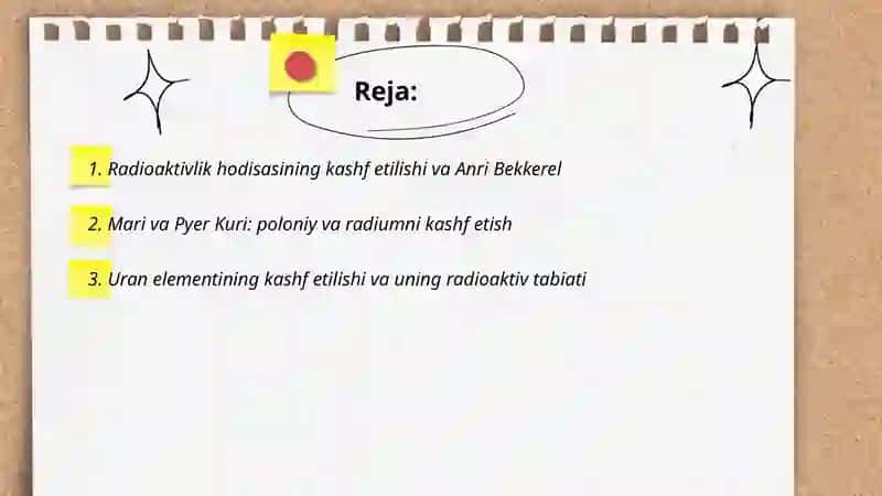 Radioaktiv elementlarning kashf etilishi 2