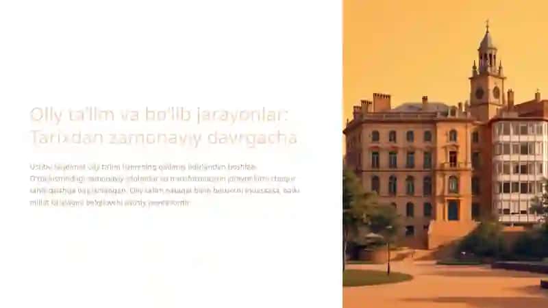 Oliy taʼlim va boʻlib jarayonlar Tarixdan zamonaviy davrgacha 2