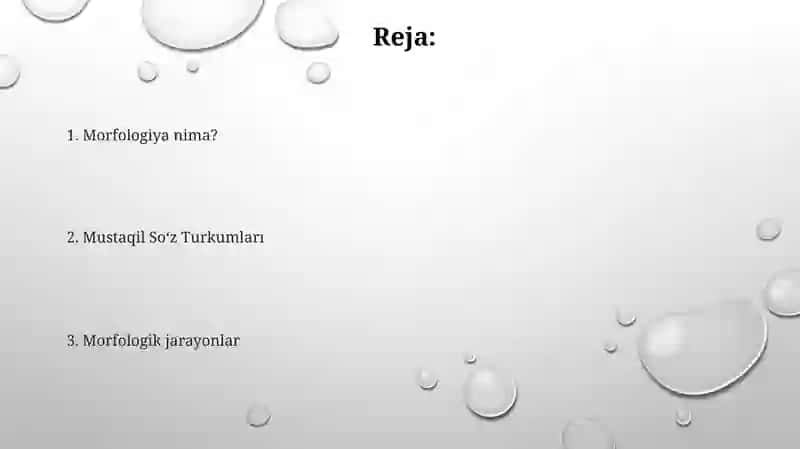 Morfologiya.Mustaqil sozlash 2