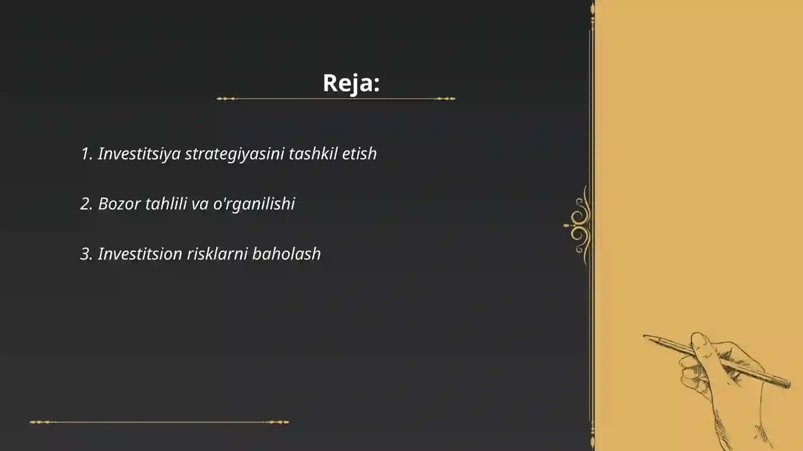 Investitsiya Strategiyasi 2