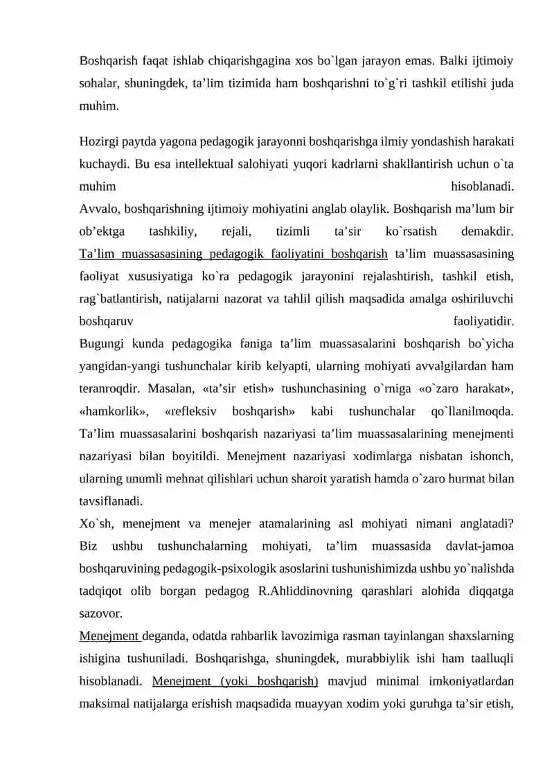 TAʼLIM MUASSASASIDA METODIK ISHLARNI BOSHQARISH 2