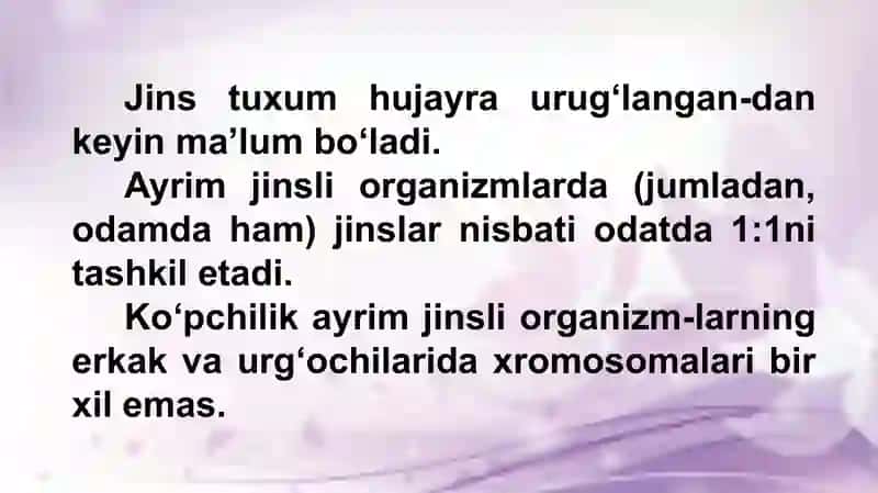 Belgilarning birikkan holda irsiylanishi 2