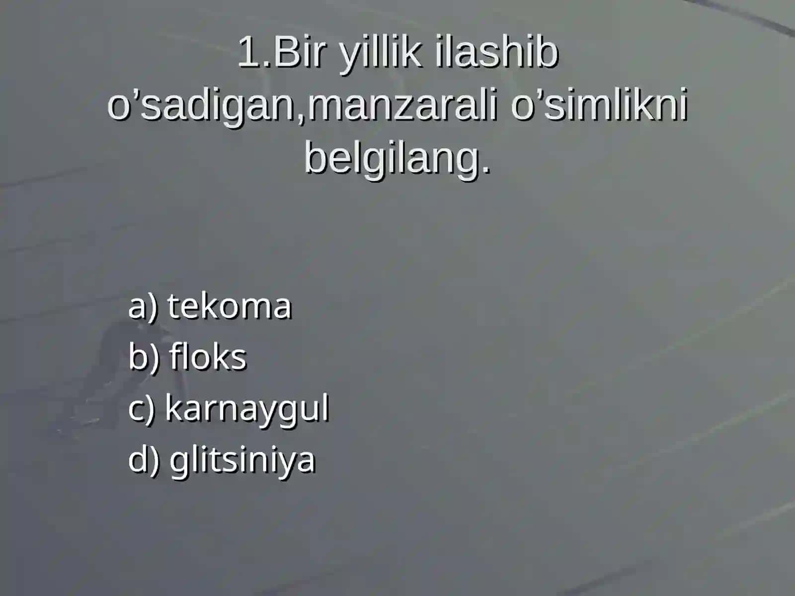 O'SIMLIKLARNI MUHOFAZA QILISH 2