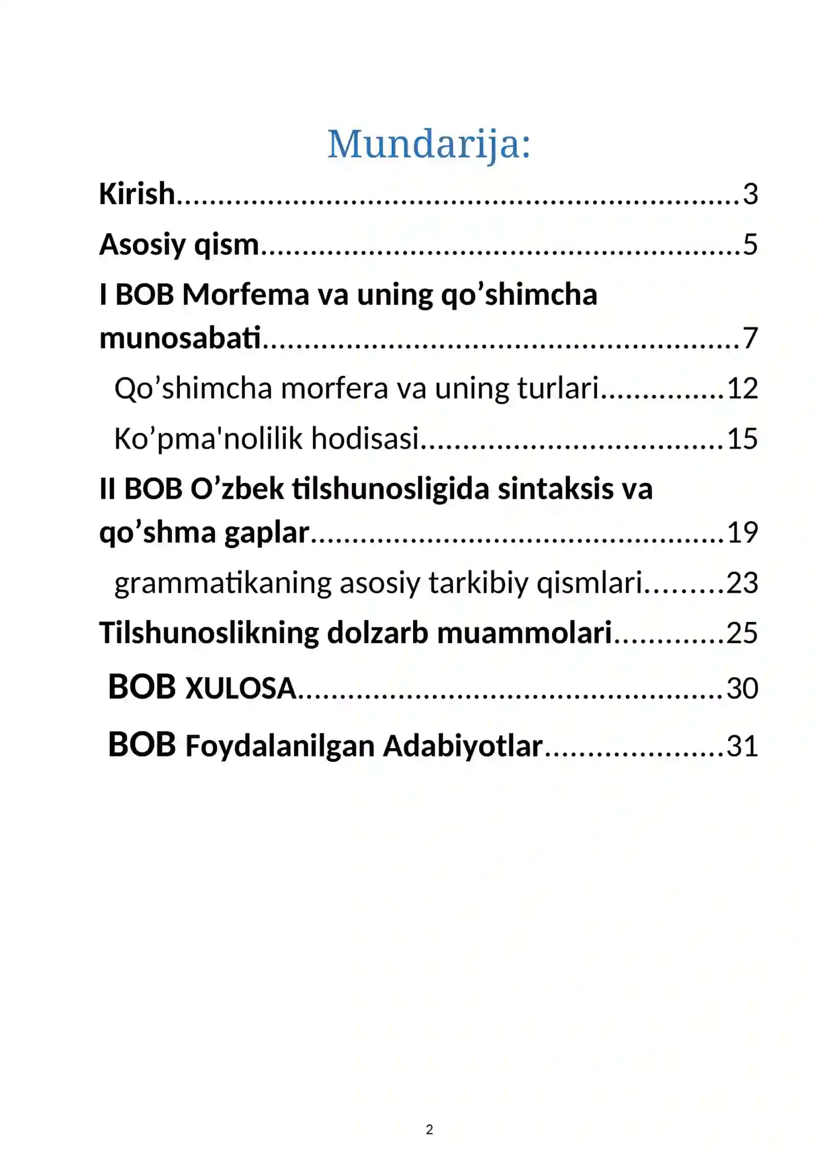 Ozbek tilshunosligida morfema va qo’shimcha munosabati masalasi 2