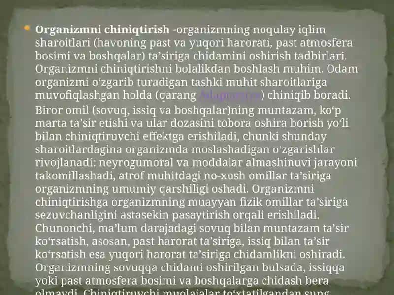 Organizmnichiniqtirish usullari 2