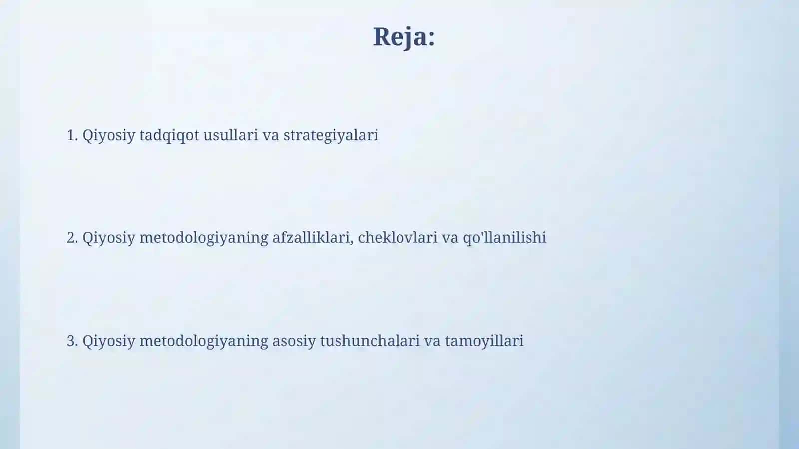 Qiyosiy metodika 2