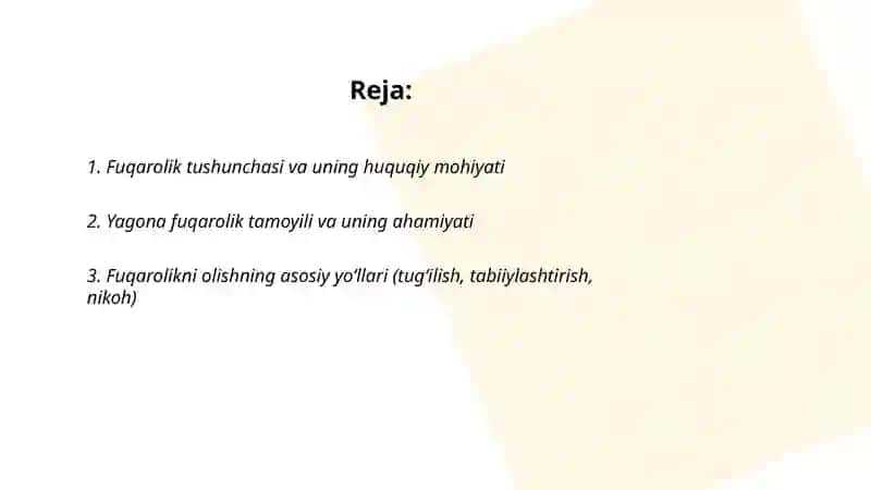 Fuqarolik tushunchasi 2