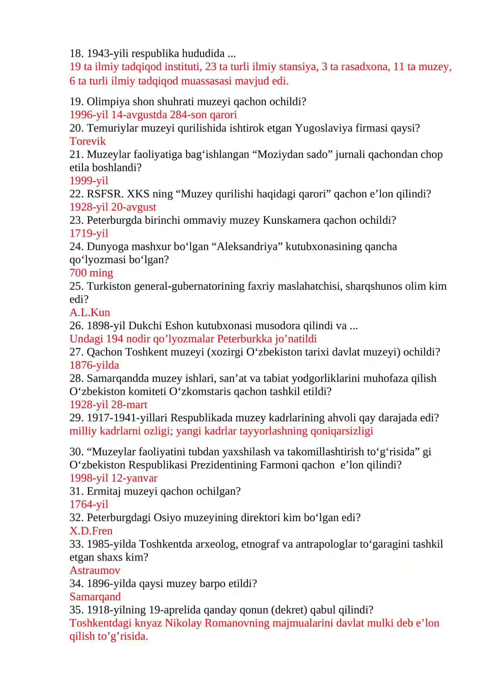Muzeylar tarixi 2