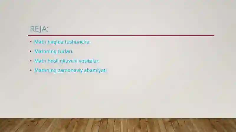 Matn va ularning turlari.Matn hosil qiluvchi vositalar 2