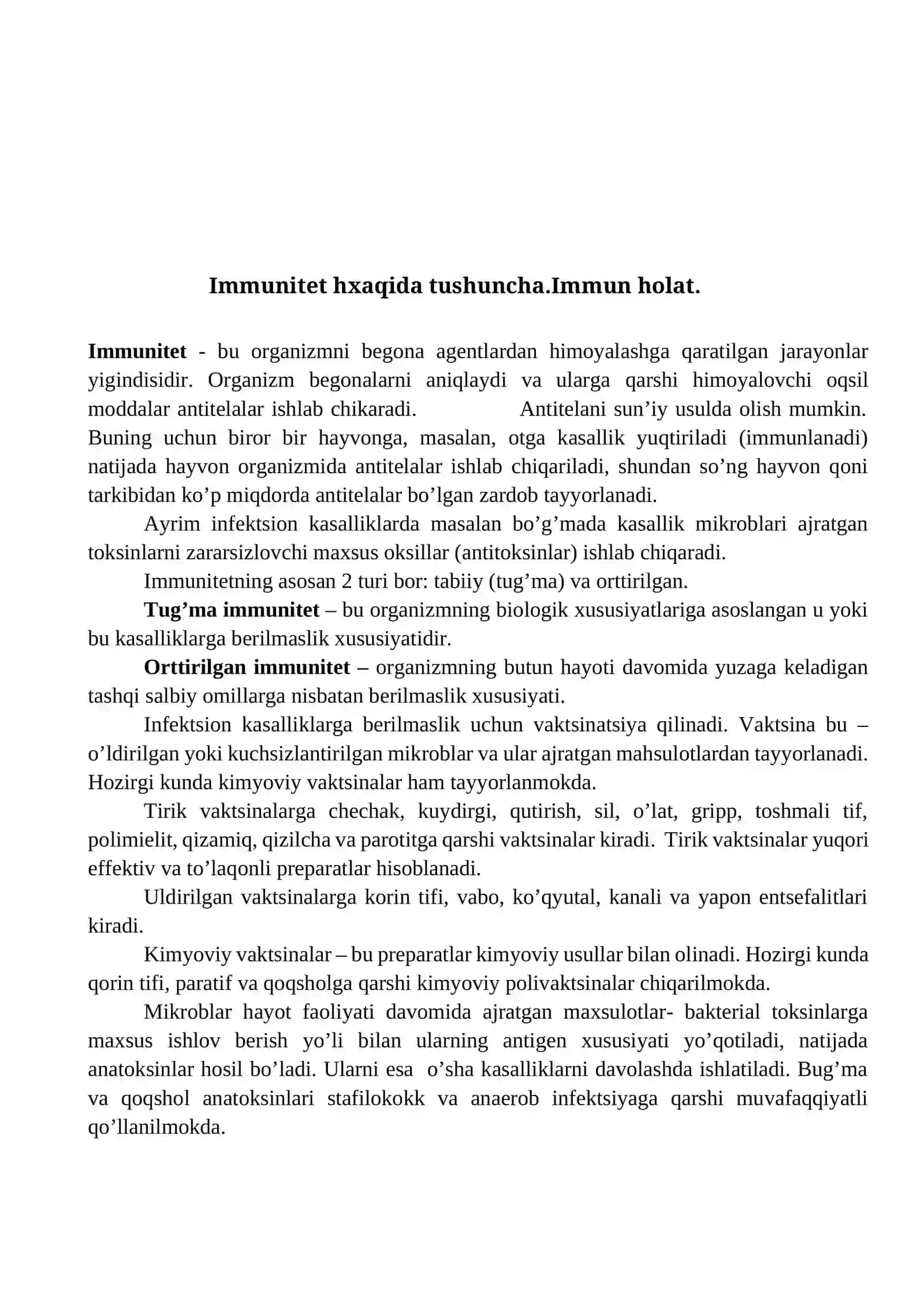 OITS haqida tushuncha, kasalligi yuqish yo’llari, OIV infektsiyasi. OITS kasalligining rivojlanishi. Immun holat 2