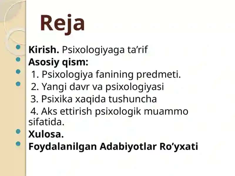 Psixologiyafanining predmeti 2