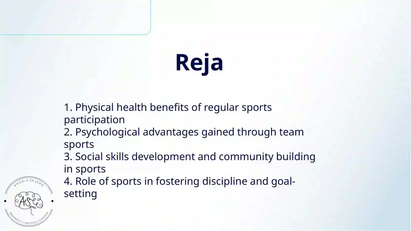 THE IMPORTANCE OF THE SPORT 2
