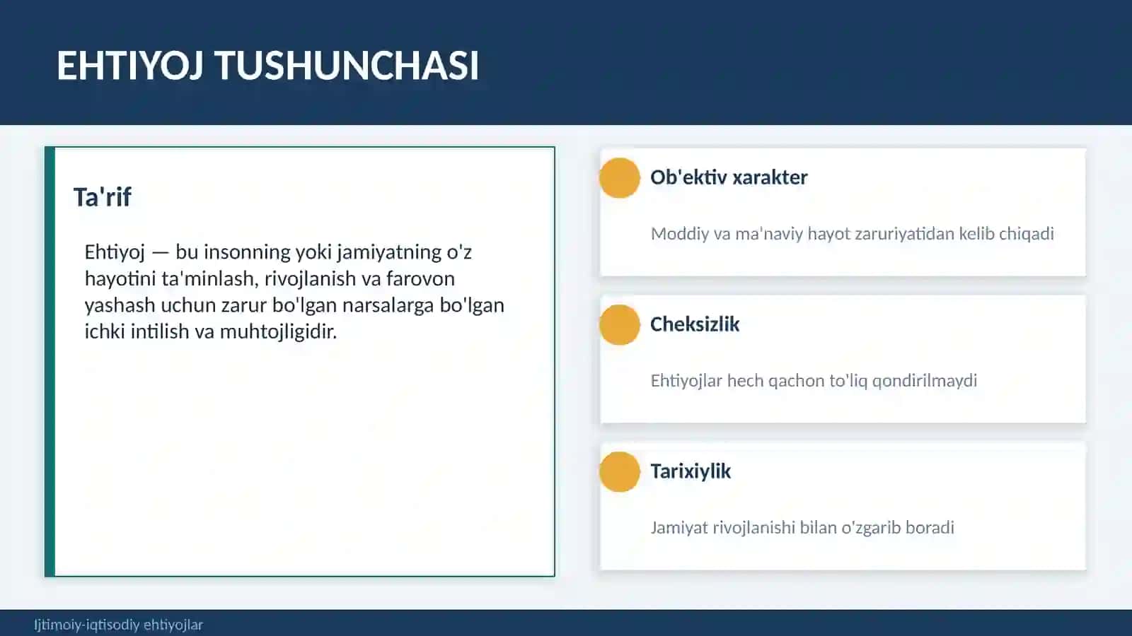 IJTIMOIY-IQTISODIY EHTIYOJLAR 2