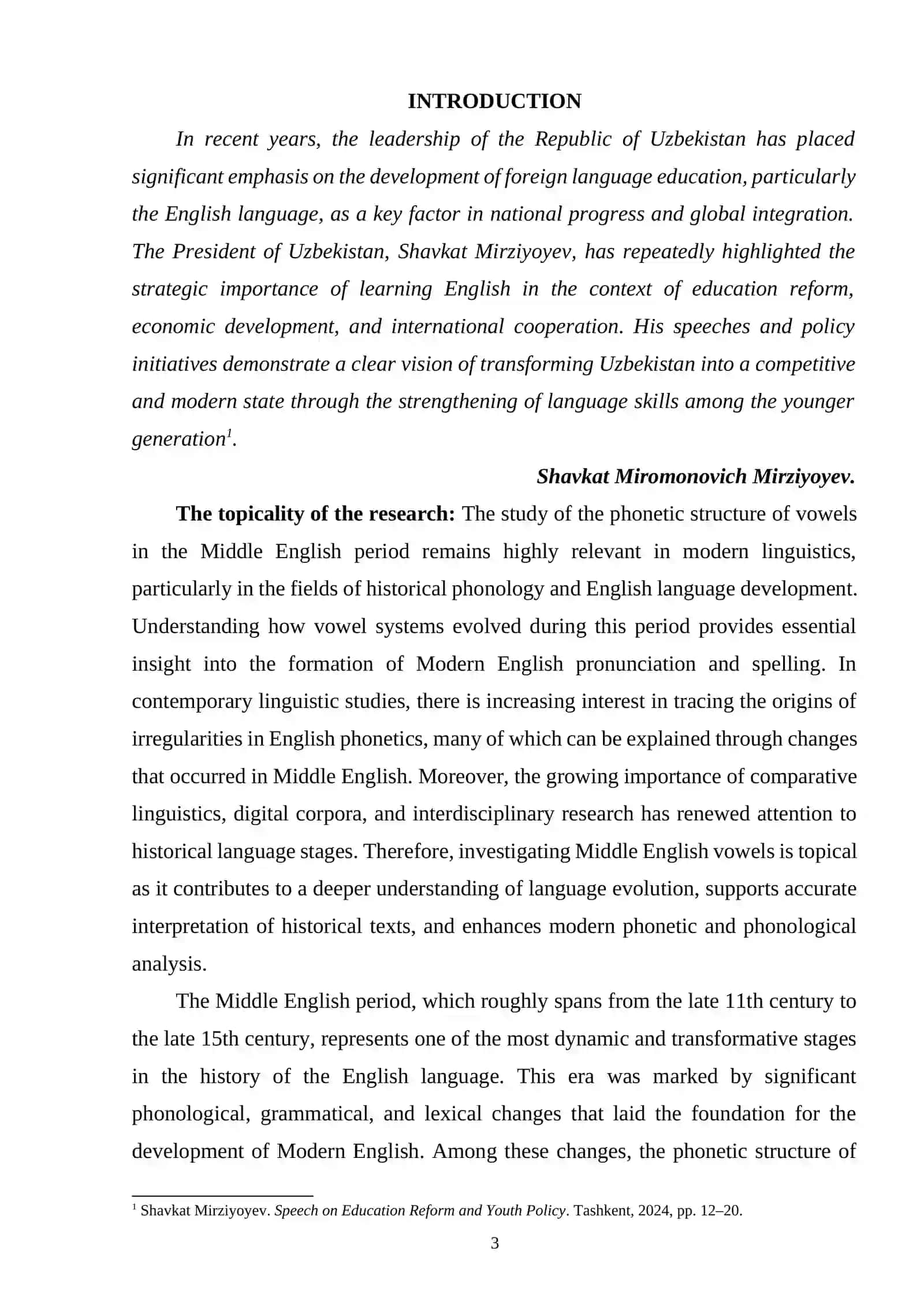 PHONETIC STRUCTURE OF VOWELS IN THE MIDDLE ENGLISH PERIOD 2