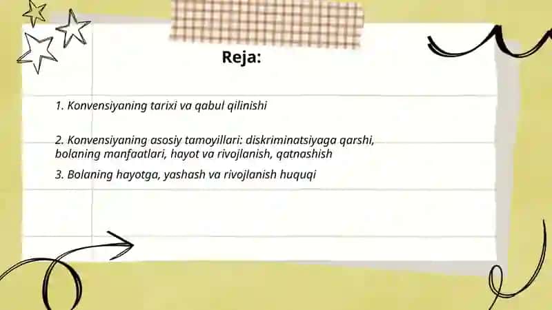 BMT ning "Bola huquqlari tòĝrisidagi konvensiyasi" 2