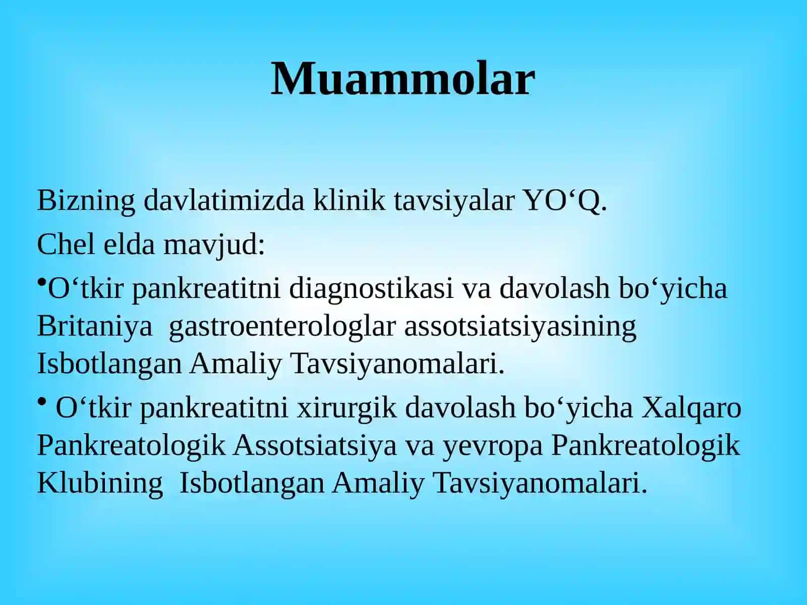 O‘tkir va surunkali pankeratitlar etiologiyasi va patogenezi 2