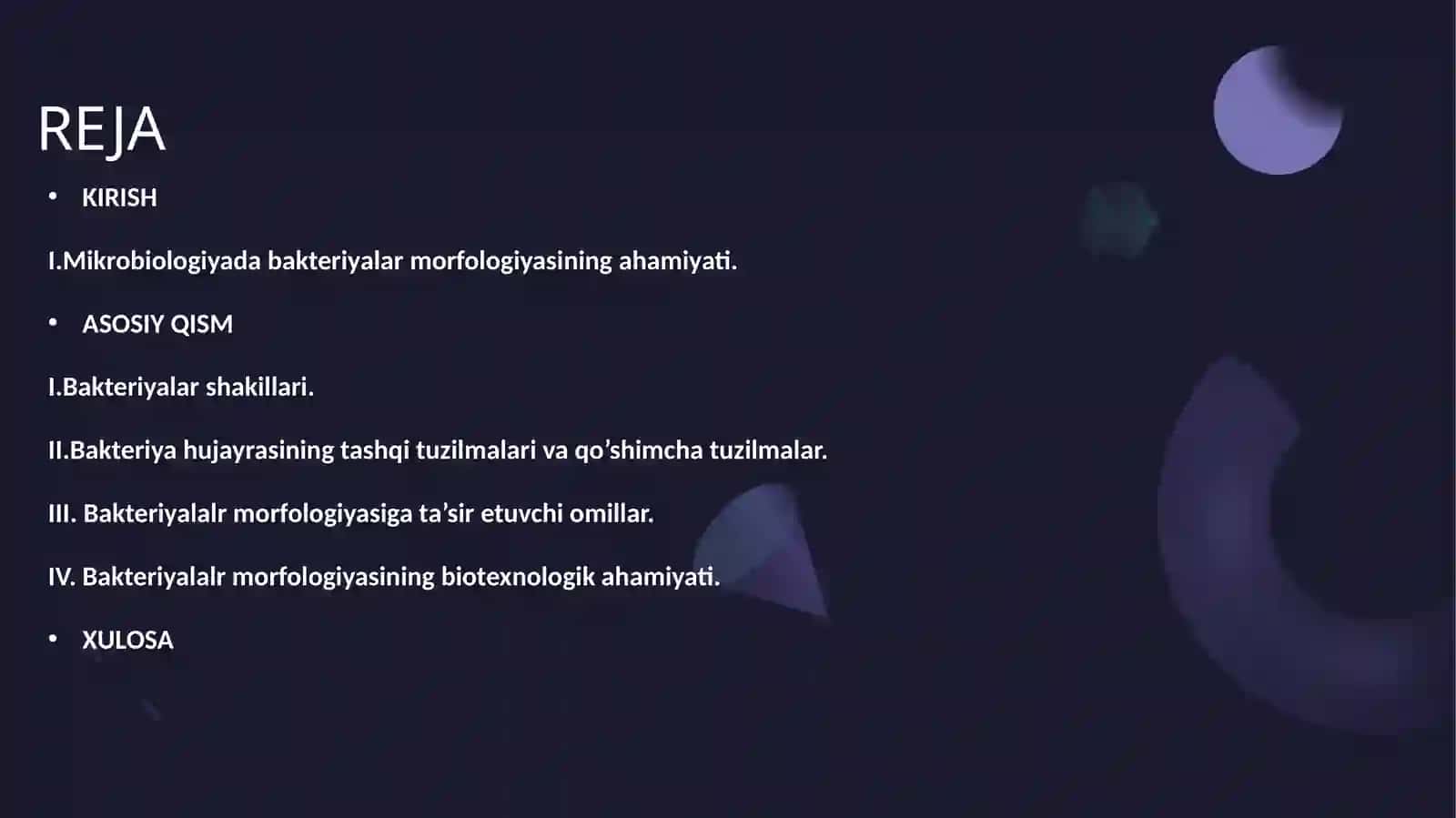 Bakteriyalar morfologiyasi (taqdimot) 2