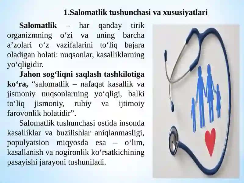 Salomatlik muammolari va tibbiy ijtimoiy xizmatlar 2