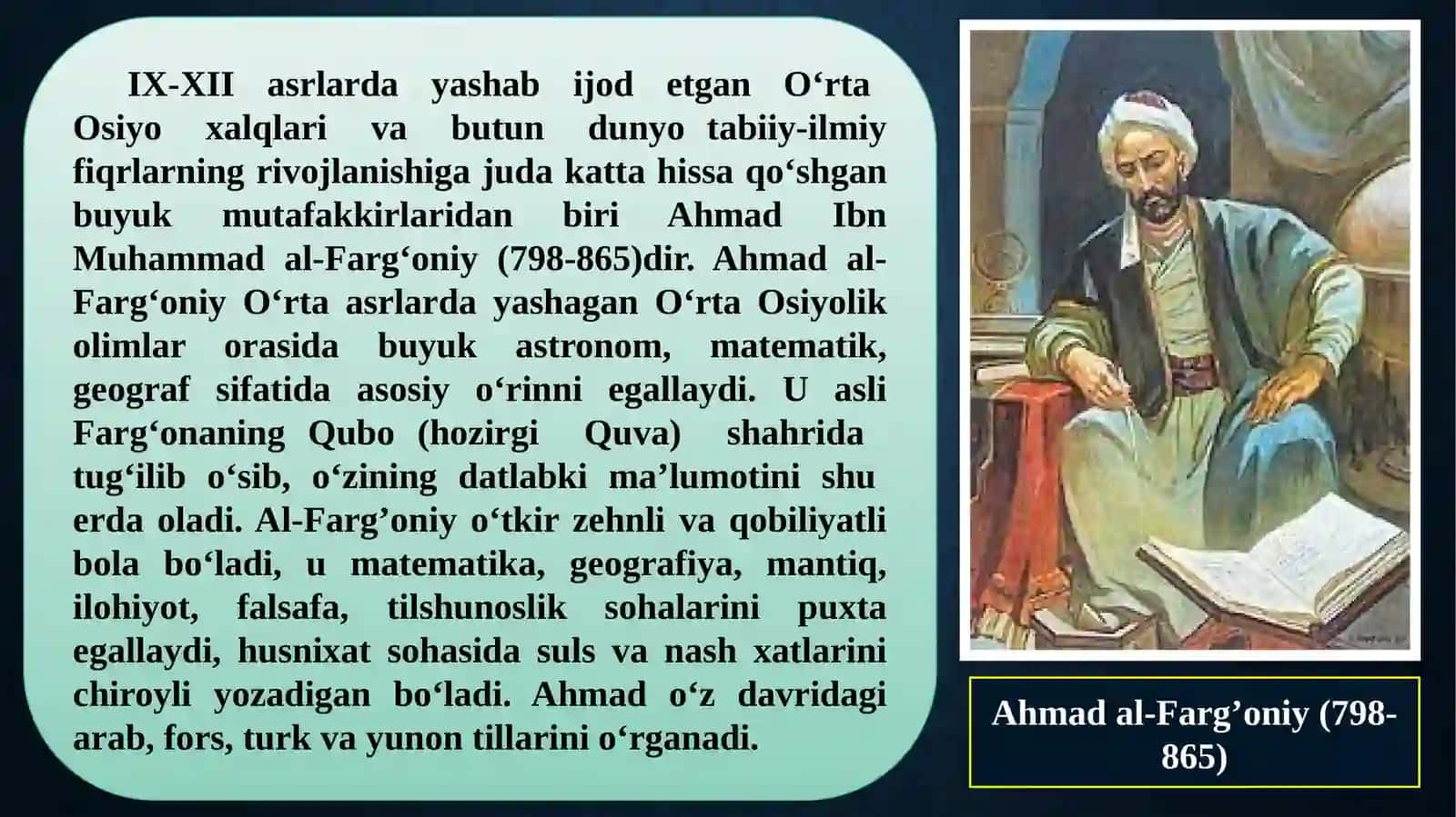 Ahmad al-Farg’oniyning hayoti 2
