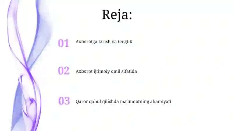 Axborotning jamiyatdagi o'rni va ahamiyati 2