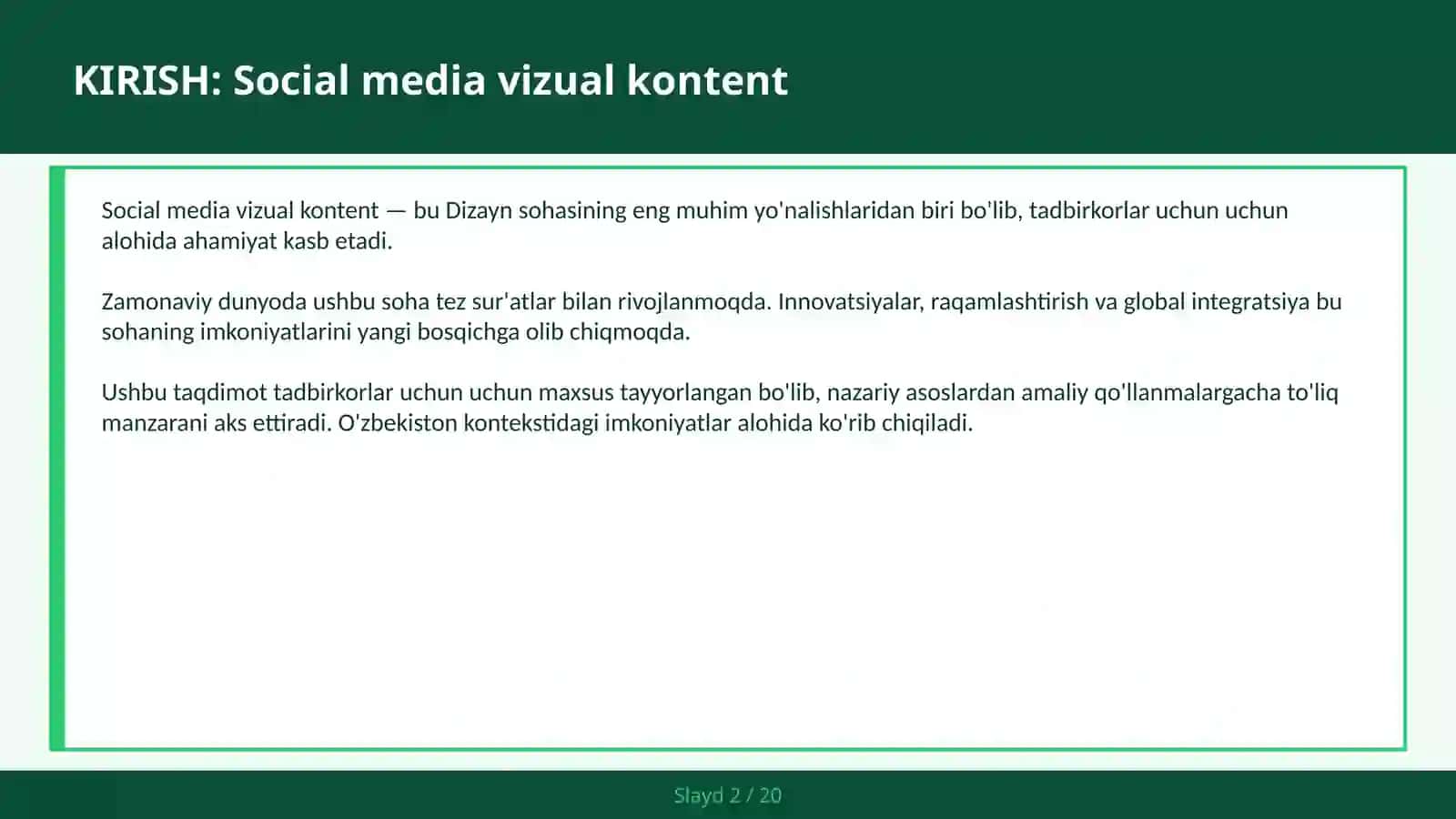 SOCIAL MEDIA VIZUAL KONTENT 2