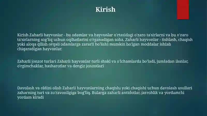 Zaharli Hayvonlar 2