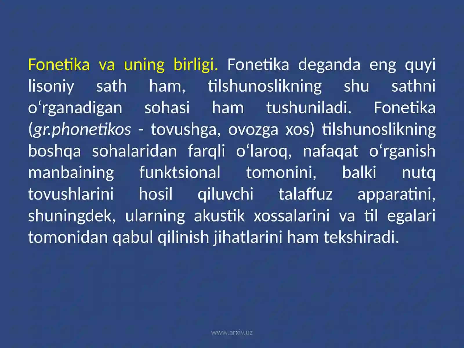 Fonetika haqida umumiy ma’lumot 2