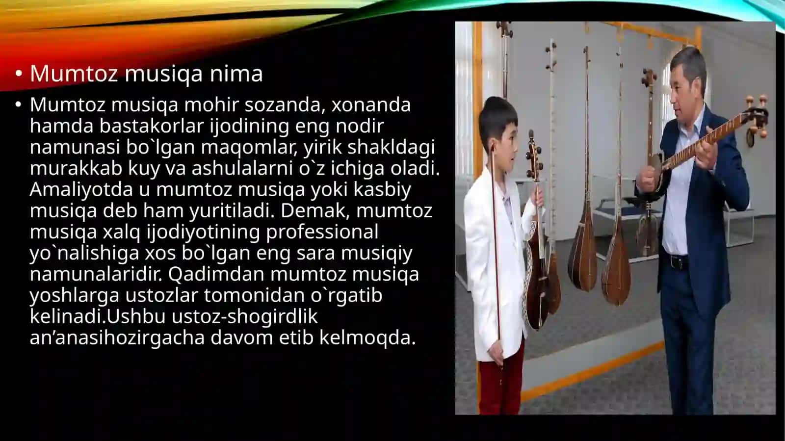 Mumtoz musiqa va milliy cholg'ular 2