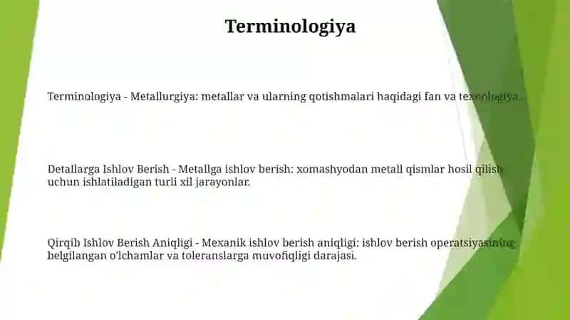 Terminologiya - Metallurgiya 2