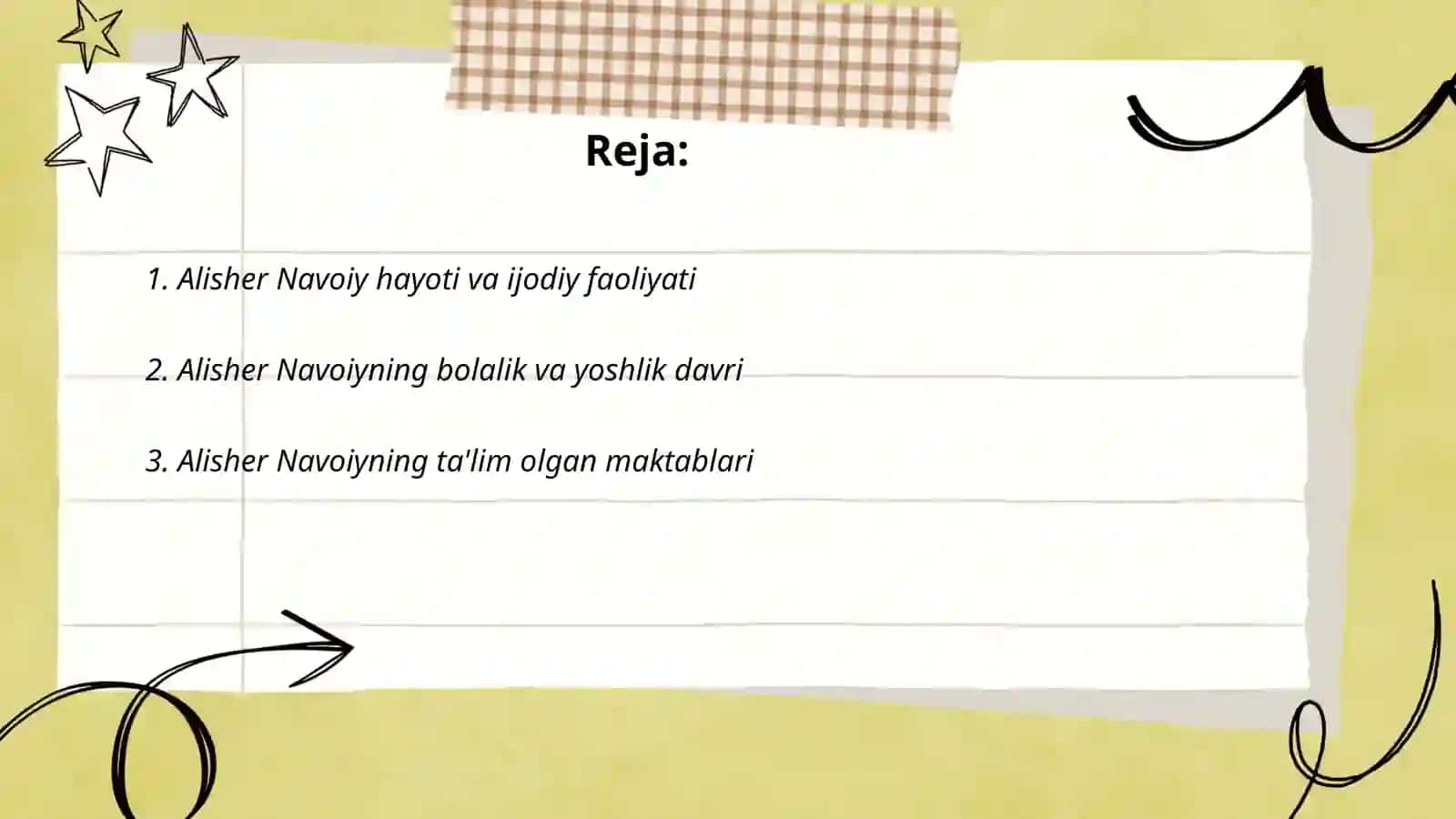 Alisher Navoiy hayoti va ijodiy faoliyati 2